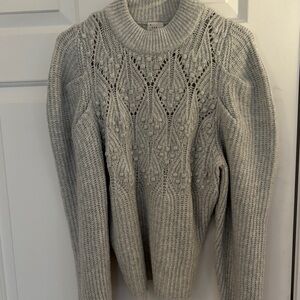 a new day Light Gray Textured Knit Sweater